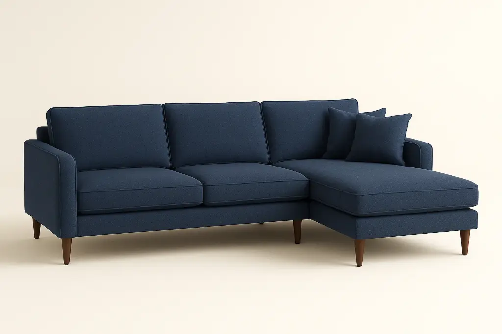 Inter L-shaped Fabric Yellow Sofa