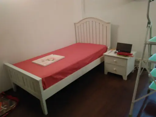 solid teak bed