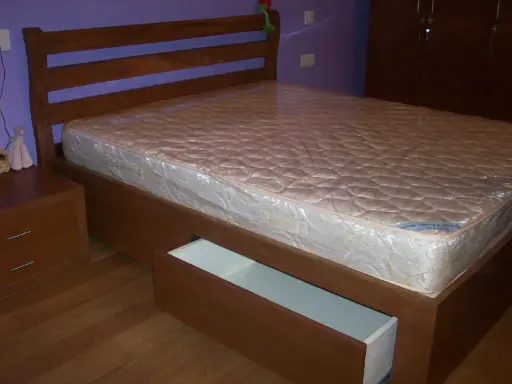 double bed with 2 side table