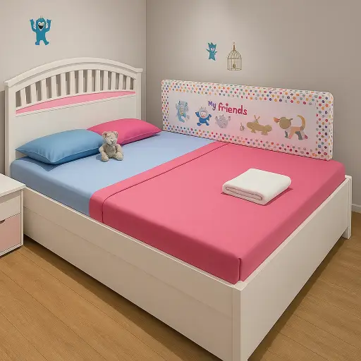 bed with two side table