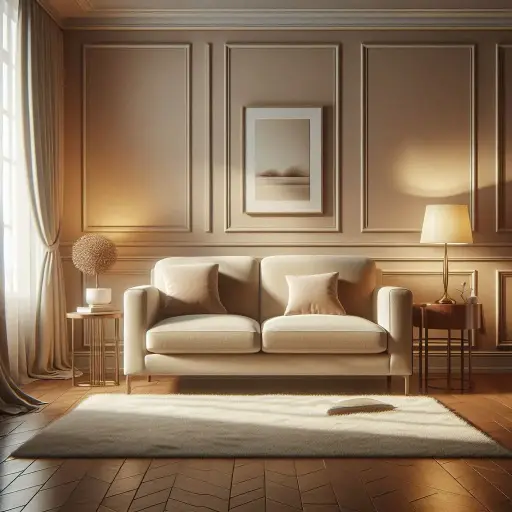 Elegant Beige 2-Seater Sofa Set