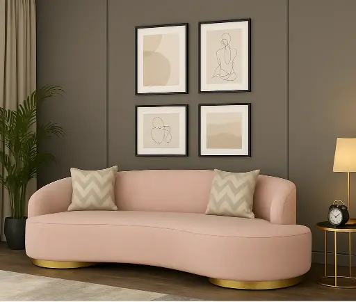 Curva Luxe 3-Seater Fabric Sofa